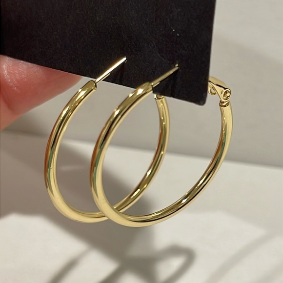 Gold-plated Hoop Earrings - Picture 1 of 2